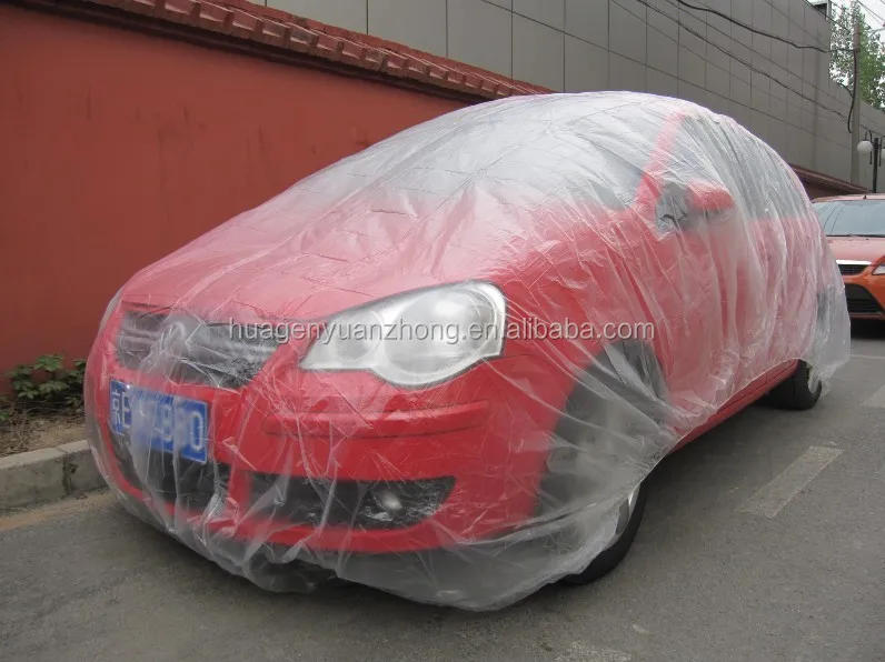 Disposable Pe Car Cover/ Plastic Car Cover/car Plastic Cover For Car