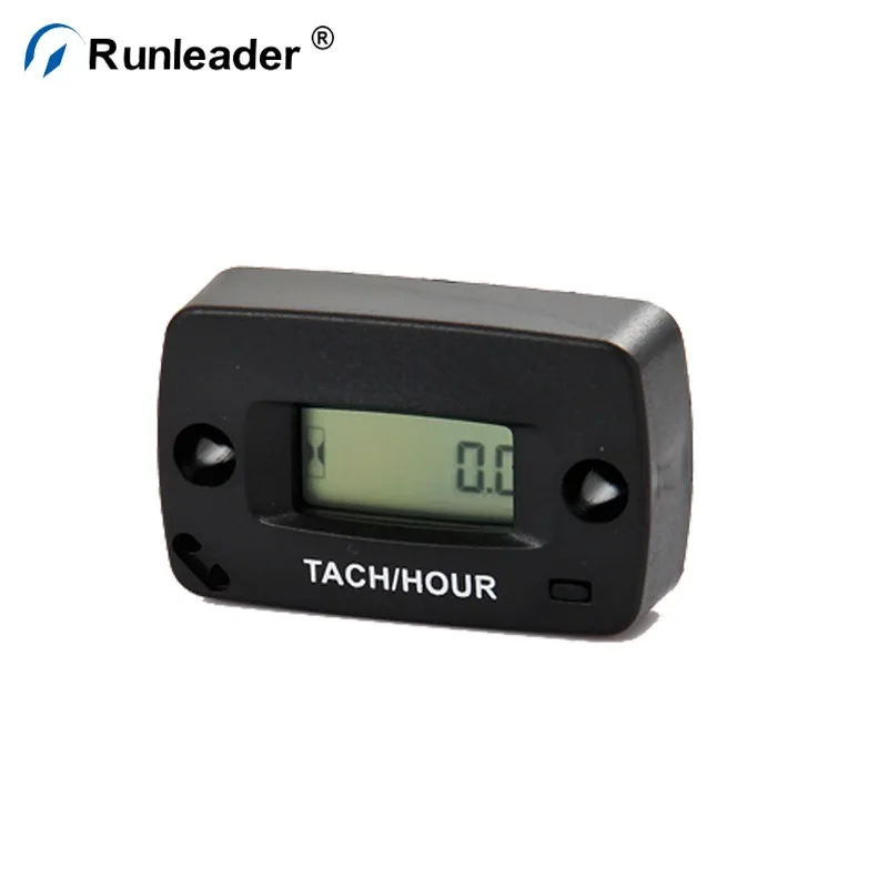 Runleader Digital Lcd Engine Hour Meter Tachometer Tach Gauge For Race