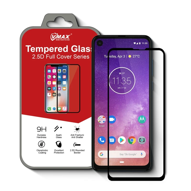 

Real 3D 5d 6d 9d factory price premium tempered glass screen protector for Motorola one vision