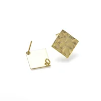 

Wholesale Square Gold Plated Filled Brass Earring Findings Stud Jewelry Making Components Supplies Earring Making Accessories