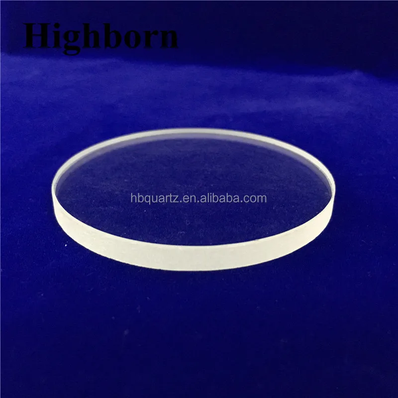 Clear circular optical quartz sheet