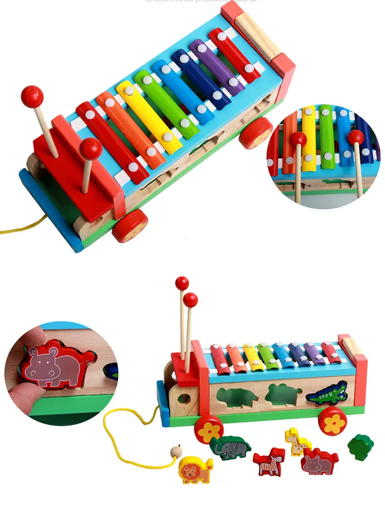 Xilofono Para Ninos De 1 A 6 Anos Colorido Eastar Xilofono De Madera De Dibujos Animados Xilofono Para Bebe Juguetes Y Juegos Tambores Y Percusion Roalb Al