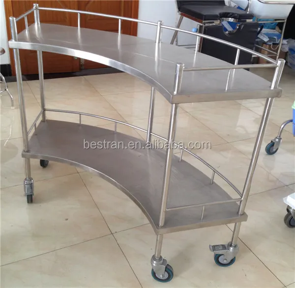 Btsit001 Hospital 2tier Stainless Steel Medical Instrument Table