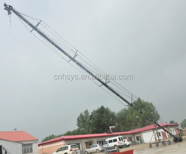 18 Meters Jimmy Jib Camera Crane Use Triangle Arm Body 15cm