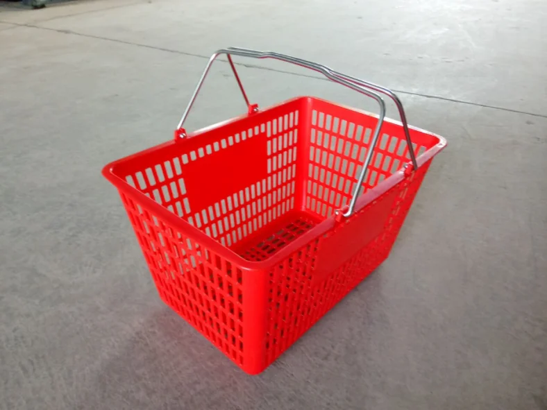 Ruilang Supermarket Metal Handle Plastic Grocery Shopping Plastic