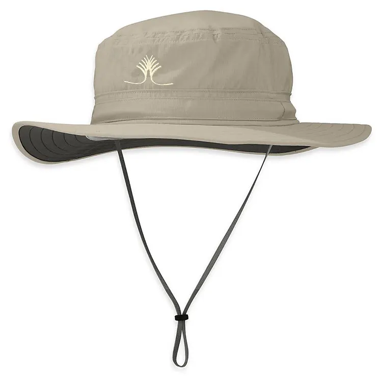 Outdoor Embroidery Logo Camo Fisherman Safari Bucket Hats with String