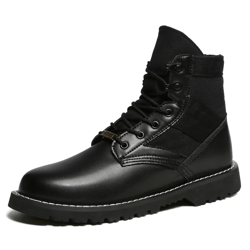 
Black PU hot sale waterproof lace up winter boot leather for men  (60791207905)