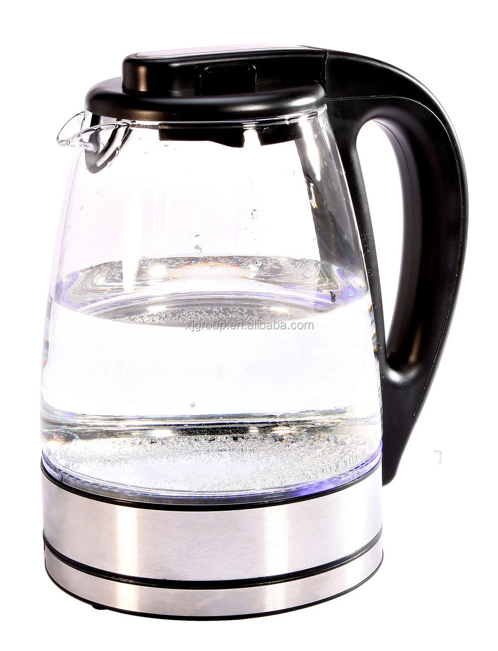 Xj12102 1850w 1.7l Glass Kettle With Led Light At Jug Bottom During
