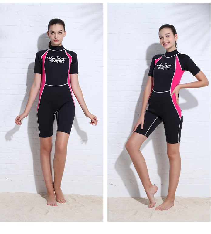Custom colored fat lady wetsuit women plus size neoprene diving wetsuit