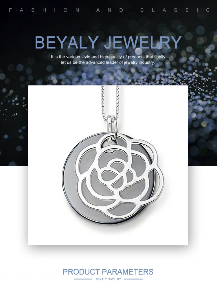 Hight quality silver round flower costume jewellery for girls