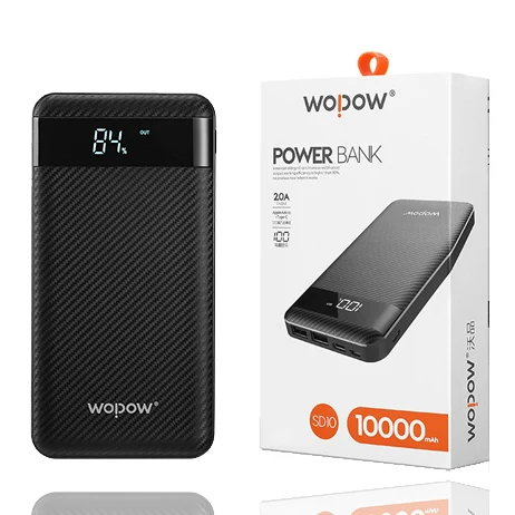 

2018 Hot Selling High Quality Wopow SD10 USB Mobile Charger Power Bank 10000mah, N/a