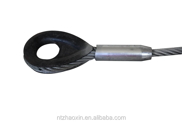 Steel Thimble Eye Ferrule Swaged Wire Rope Sling Round Wire Rope