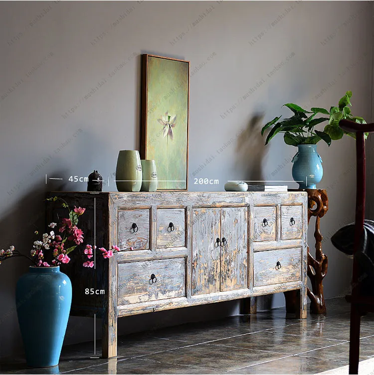 
Antique Vintage Hand crafted Wooden Entrance cabinet living room sideboard 