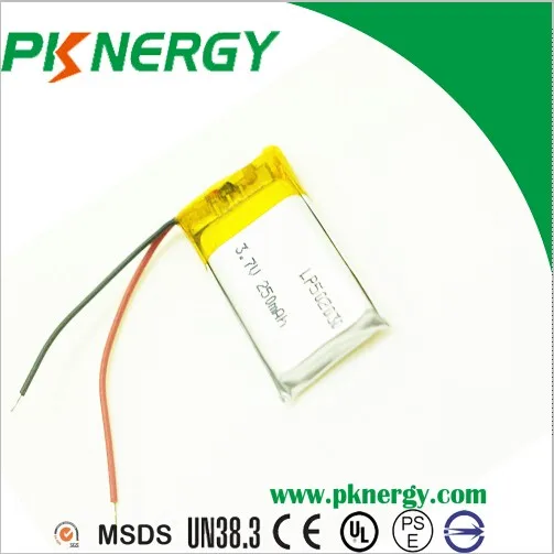 lithium polymer battery 502030 rechargeable 3.7v 250mah Batteries cells for smart watch