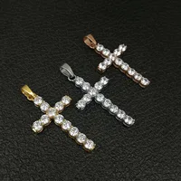 

Wholesale Stainless Steel Jewelry Gold Crystal Cross Pendant Necklace