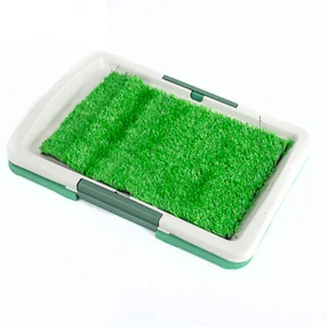 As seen on tv products Hot selling easy  clean pet toilet training puppy potty pad tray dog toilet  indoor dog grass mat toilet