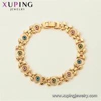 

S-12 xuping Dubai gold artificial jewelry designs China wholesale promotion zircon copper turkey eye gold plated jewelry set
