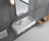 SM-8410 Lavabo Washroom First Quality Basin, wall hung Face Wash Resin Basin Rectangular