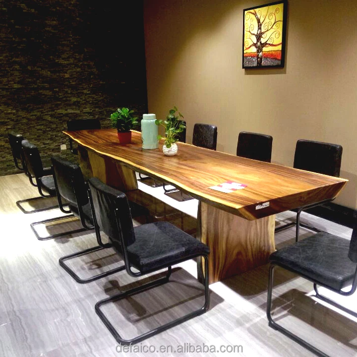 Modern Solid Ash Wood Desk Conference Tables Metal Frame Office Meeting