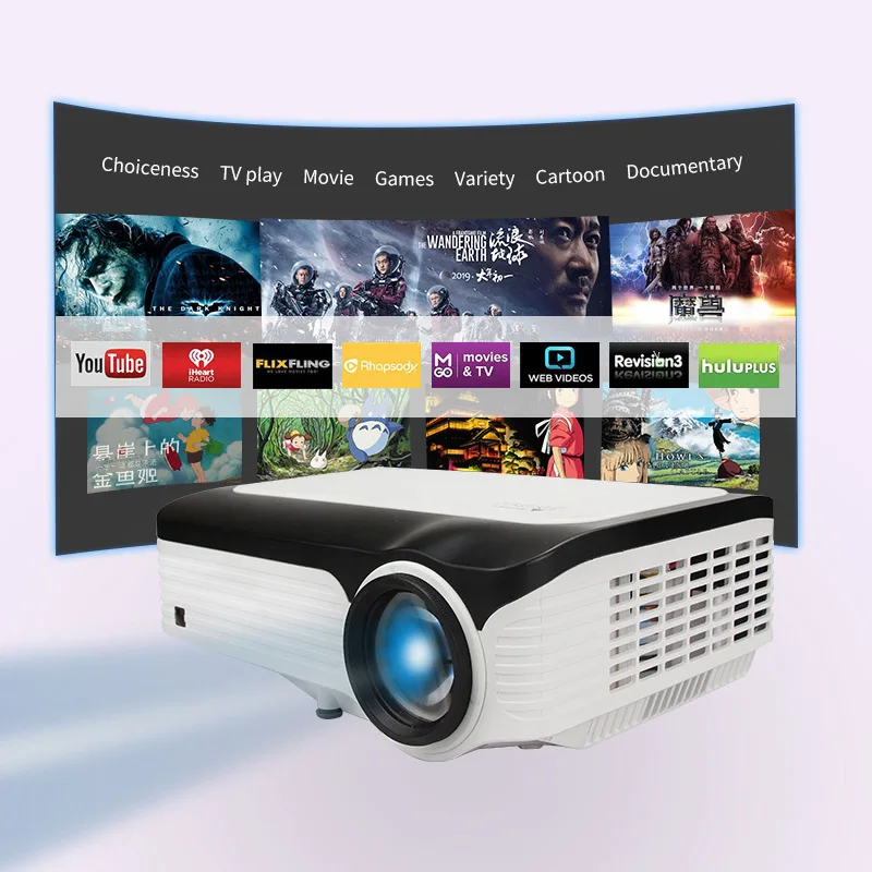

CRE X2001 FULL HD 1080P Portable LED Projector 1920x1080 LCD 200inch Video LCD For Home Theater Game Movie Cinema