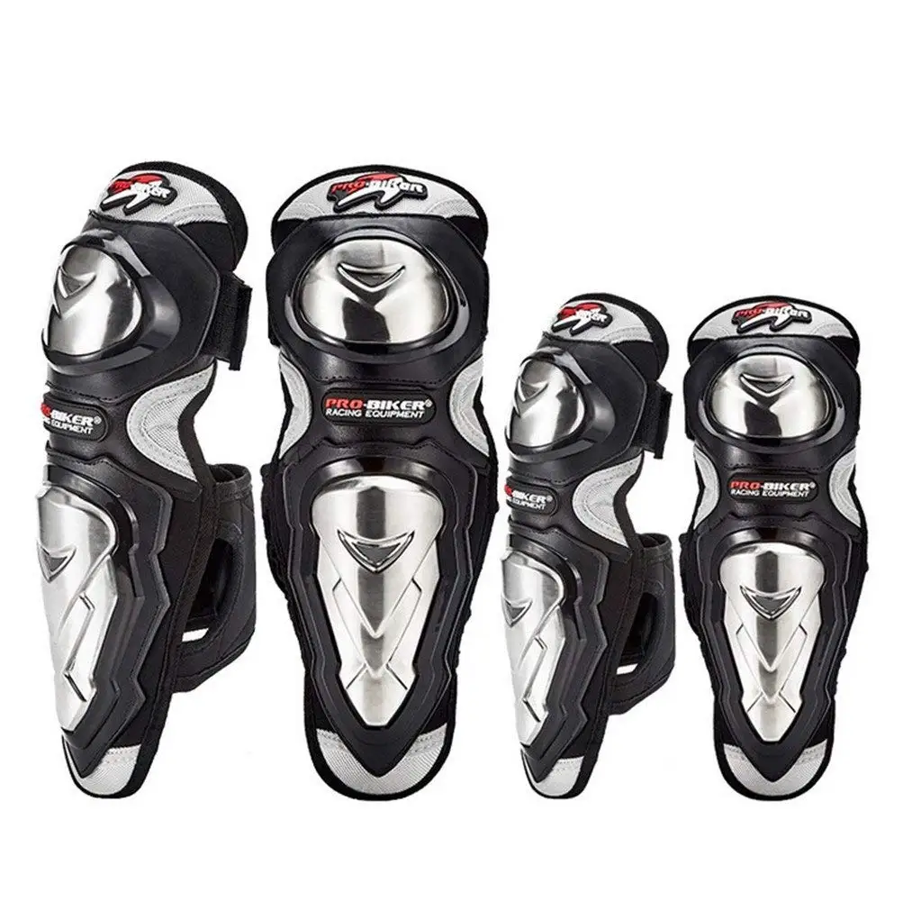 Homyl Motorcycle Elbow Knee Protector,Knee Shin Guard Pads Protectiver Armor for Motorcycle Cycling Racing Black