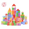 High quality popular learning building wooden 100pcs blocks for kids