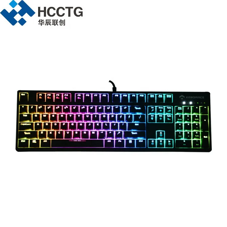 

Ergonomic ABS Laser Engraving Cherry MX Wired PC Gaming Keyboard HGK104, Black/white