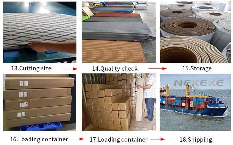 6 MM Black Blue Boat Marine EVA Foam Flooring Faux Teak Deck Pad Sheet