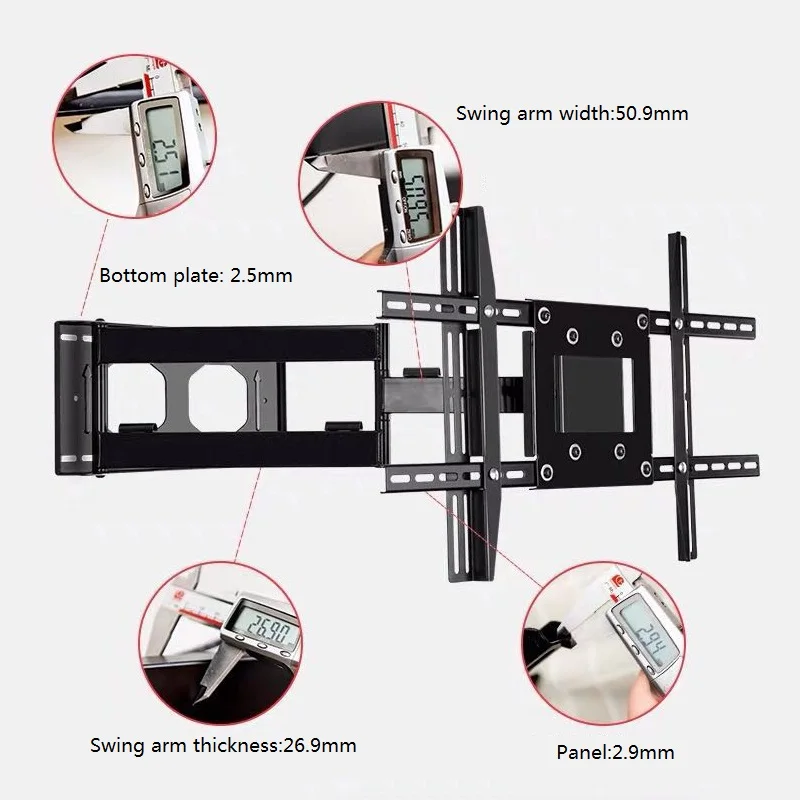 Swing 90 Degrees From Side To Side Wall Mount Tv Bracket Angle Adjustable Tv Wall Mount Bracket