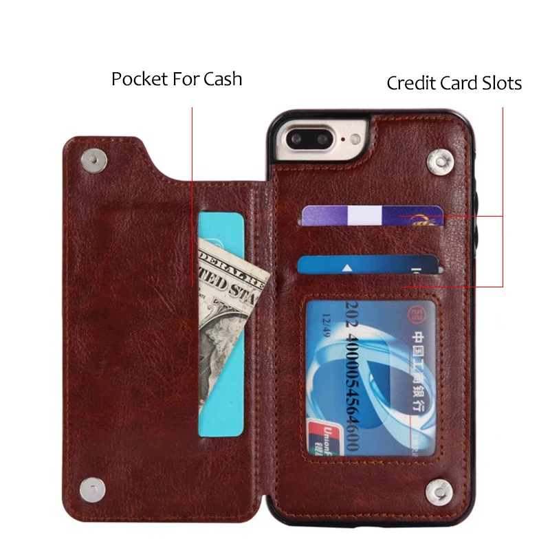 For Iphone Se Wallet Leather Phone Case For Iphone 7 Multifunctional Card Slots Mobile Phone Cover For Iphone 8 Buy For Iphone 7 Case Case For Iphone 8 Wallet Leather Phone Case