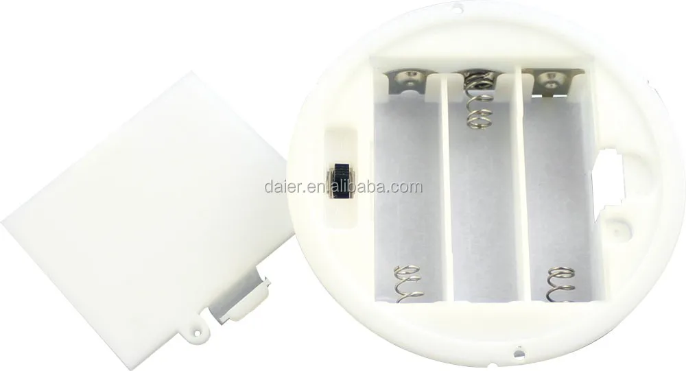White 3 Aa Panel Mount Battery Holder Round Buy 3 Aa Battery Holder