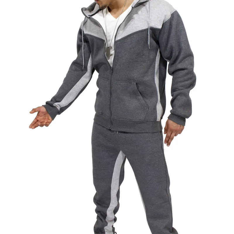 

Custom mens graphite grey zipper colour block fitness wear, N/a
