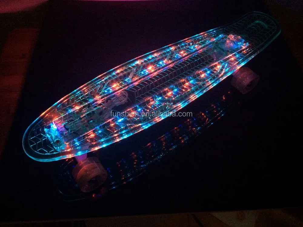 Free Custom Led Skateboard Longboard Transparent Skate Board Decks With