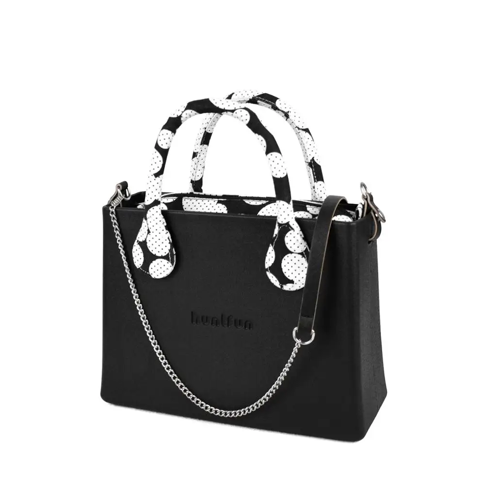 

New obag style EVA Silicone Square Bag with Leather Handle Waterproof Insert O bag shoulder bags