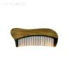 OUMO--Newest design Horned green sandalwood inlay comb portable comb in pocket beard comb