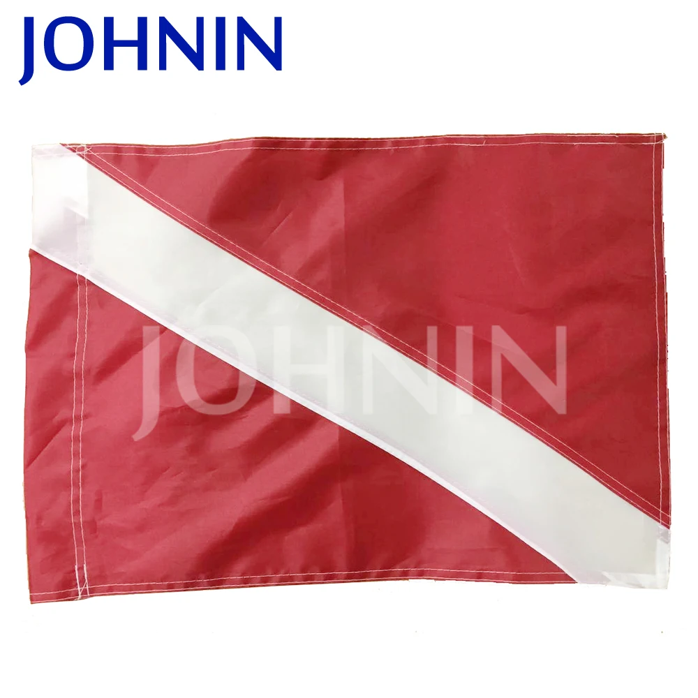 Cheap Custom Warning Banner Red White Nylon Sewn Durable Diving