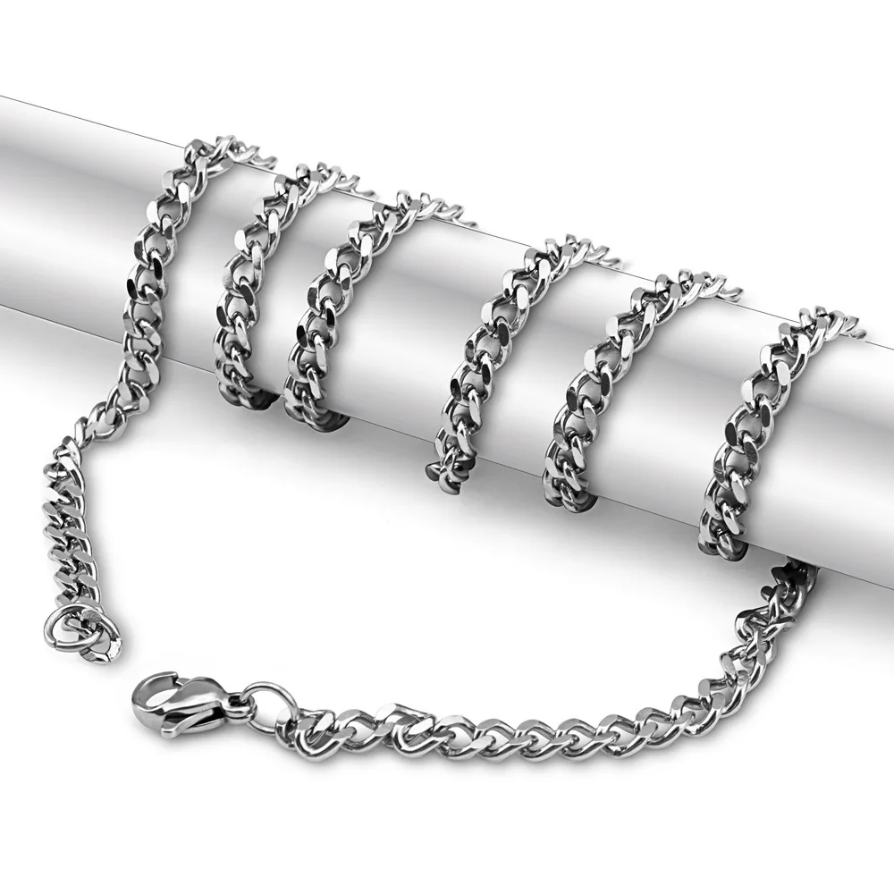 

316L stainless steel men women necklace Chain Figaro style 2017 Fashion Jewelry, Christmas Gift, PUNK ROCK