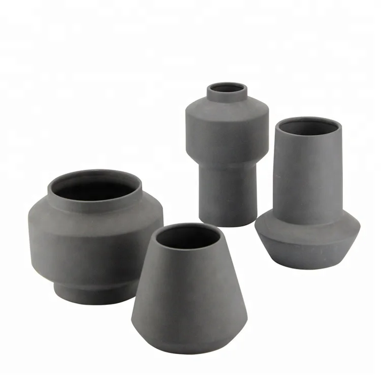 

Wholesale modern europe unique matt vase home decoration ceramic, Black