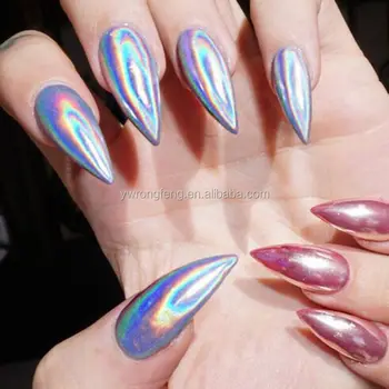12 Fashion Colors Nail Art Mirror Effect Chrome Pigment Powder For