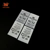 Sew on Custom Brand Name Logo Central Folded Printed Polyester Satin Ribbon Care Labels for Garment