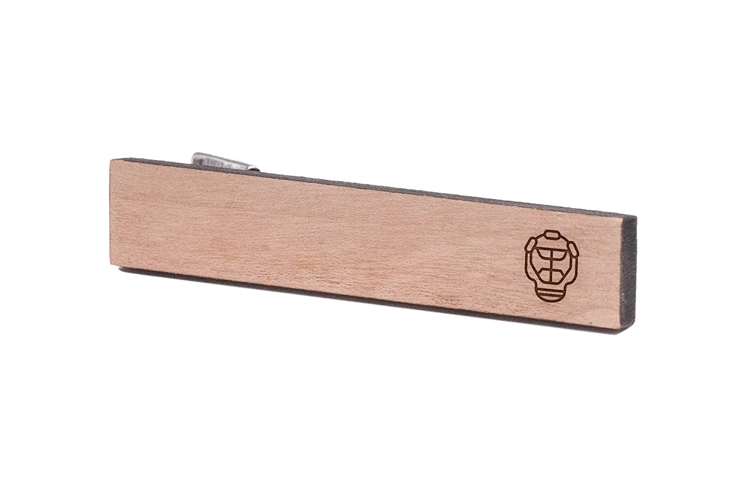 Graphics and More Hockey Mask Skull Crossbones Stick Square Tie Bar Clip Clasp Tack Silver or Gold