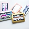 Hot Sale mink lashes and wholesale eyelash boxes fluffy mink lashes 3 pairs eyelash set with tweezers