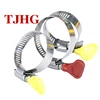 Germany Type Hose Clamp with plastic butterfly handle for pvc pipe fitting