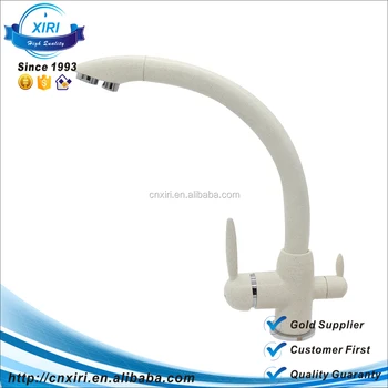 Purifier Drinking Three Way Kitchen Faucet With 2 Outlet White