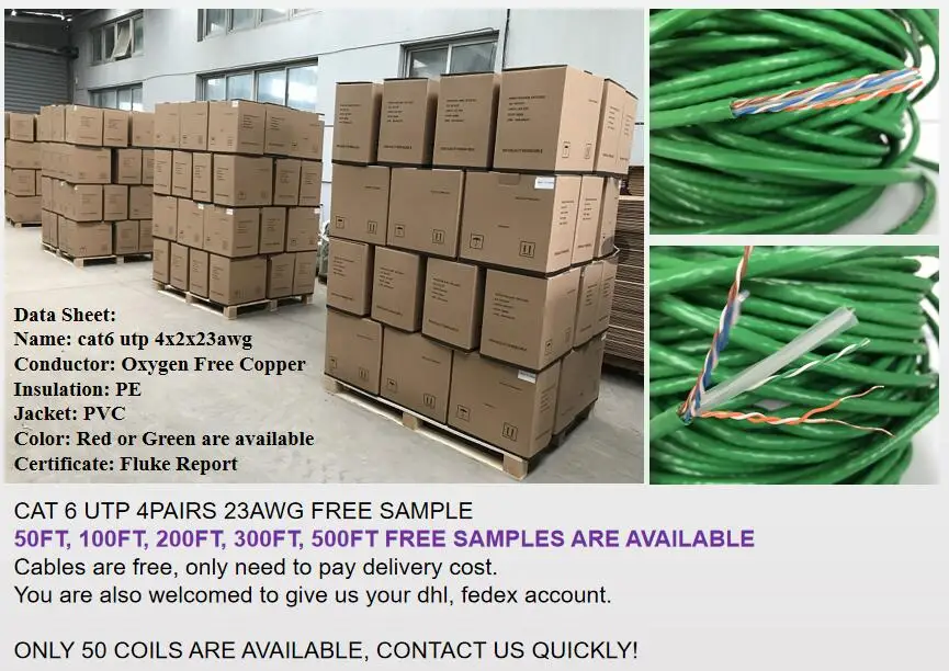 4x2x23awg 1000 Feet Twisted Pair Cable Price Per Meter Cat6 Utp