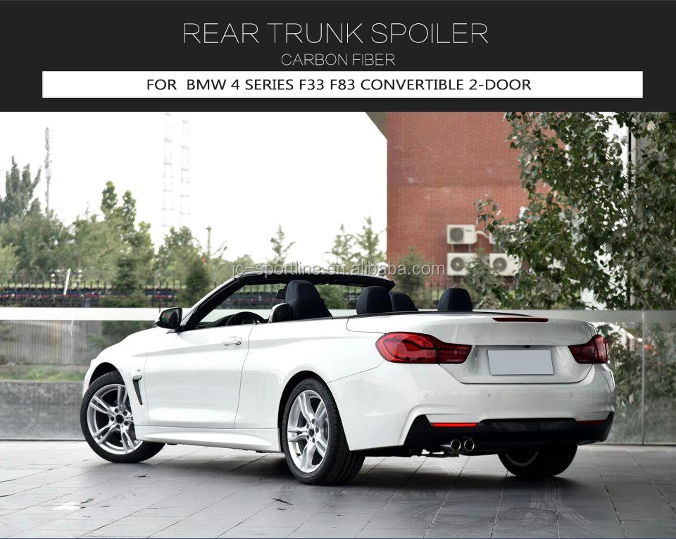 M4 style carbon fiber spoiler for 4 series F33 convertible M4 F83 2 DOOR