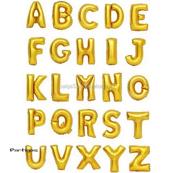 balloons with letters of the alphabet