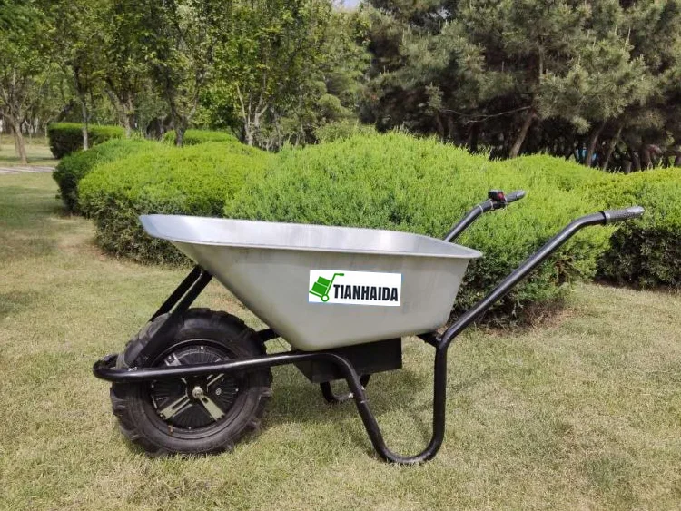 Serviceable 250kg Load Capacity Electric Motor Powered Wheelbarrow For
