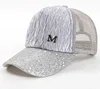 top quality sequins fashion foldable trucker hat