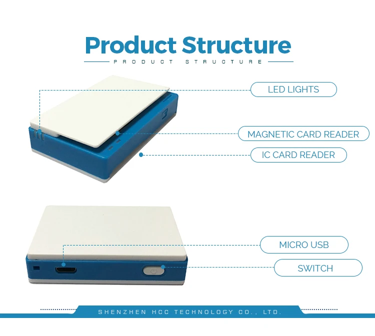 Cheap Mobile MSR IC POS Biometric Bluetooth Swipe Card Machine With Free SDK MPR100